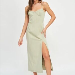 Elegant Sage Green Women's Dress